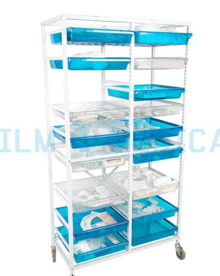 Medical Double Storage Trolley 